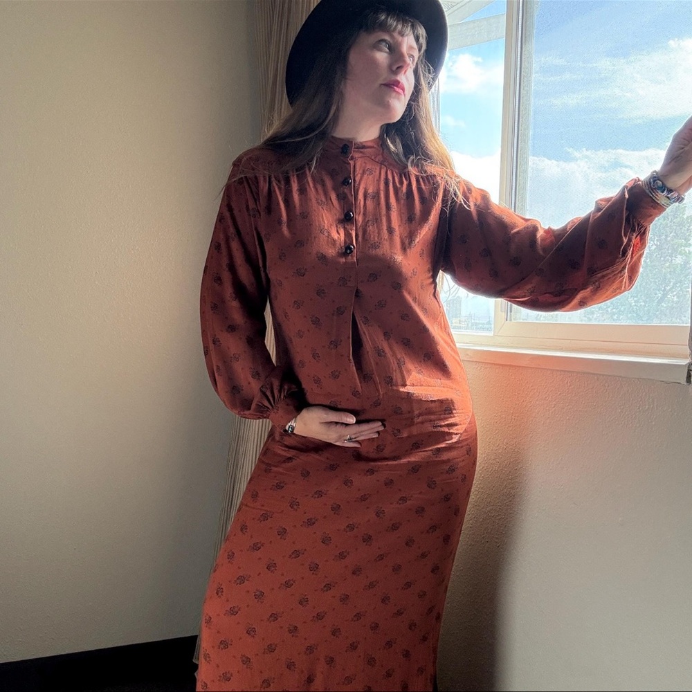 RARE Vintage 70s Floral Maternity Dress 🌸 authentic true bohemian vintage